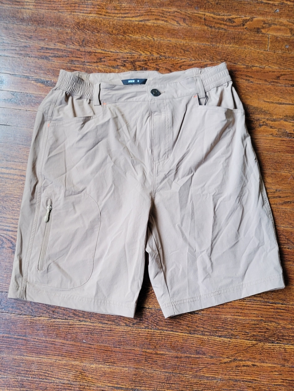 Mier Khaki Bi-Component Stretch Fabric knee Length Hiking Outdoor Shorts 8